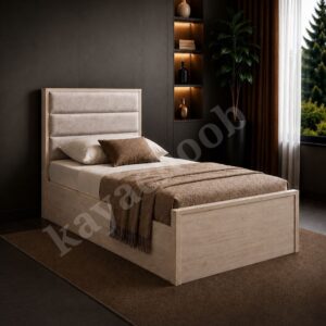 خرید تخت خواب تکنفره مدل سه خط از فروشگاه کایا چوب